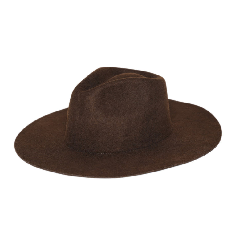 Classic Fedora | Brown / Slim Golden Chain