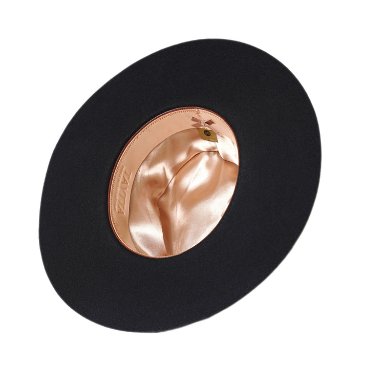 Classic Fedora | Black / Slim Stainless Steel Chain