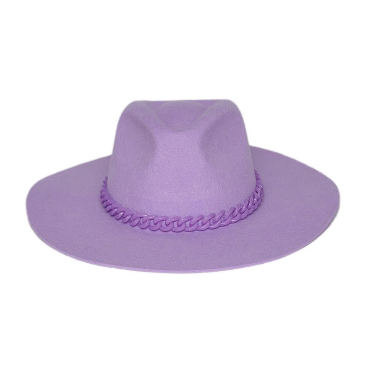 Classic Fedora | Purple / Chunky Chain