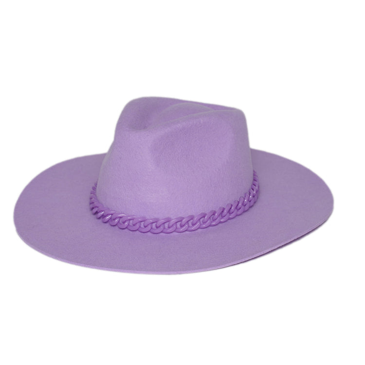 Classic Fedora | Purple / Chunky Chain