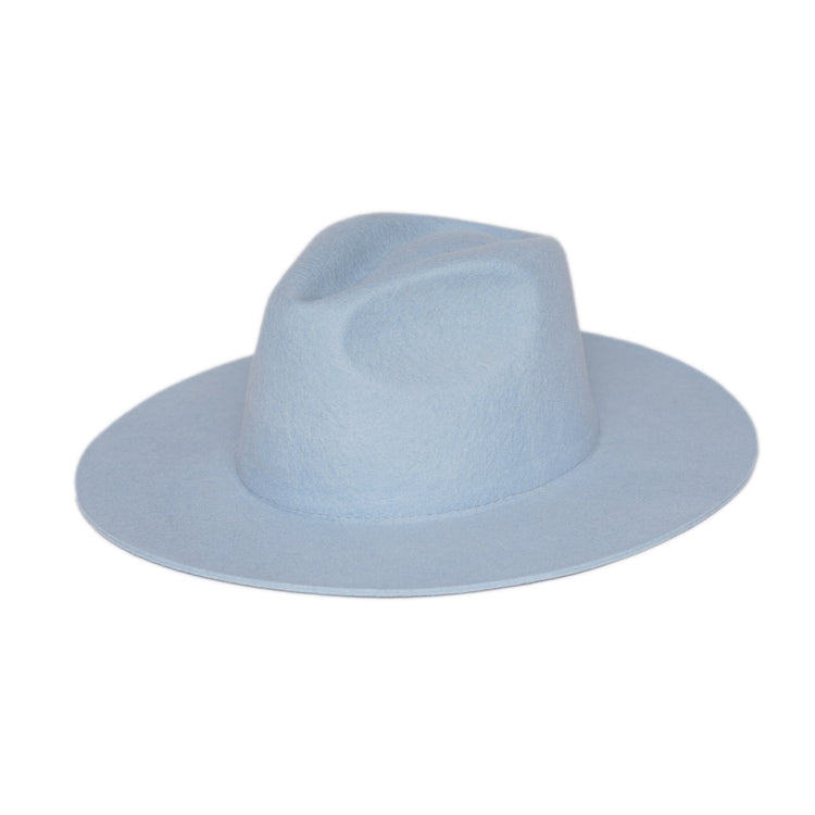Classic Fedora | Baby Blue / White Cord