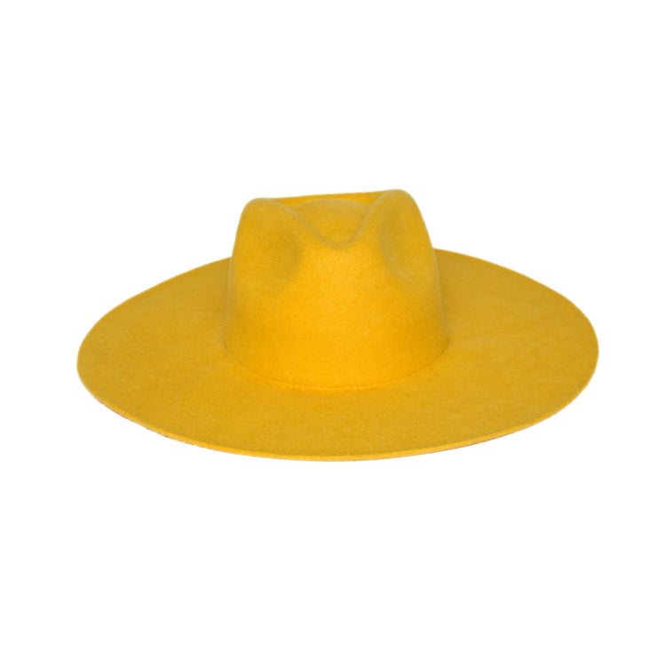 Classic Fedora Long Brim | Yellow