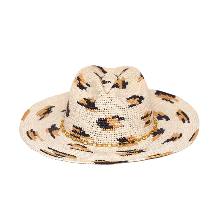 Leopardo Print Crochet | Natural / Black / Orange