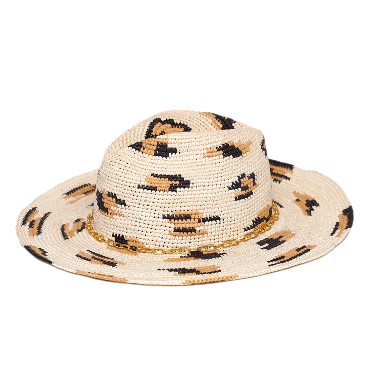 Leopardo Print Crochet | Natural / Black / Orange