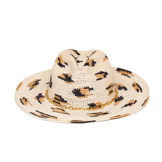 Leopardo Print Crochet | Natural / Black / Orange